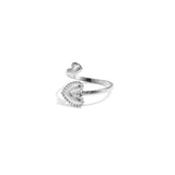 Ring with adjustable hearts