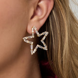 Copper Stud Earrings Star Elegant Christmas Luxurious Series Women's jewelry