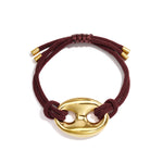 Satin cord bracelet with button detail