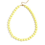 Bead necklace with striped beads