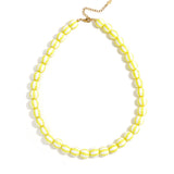 Bead necklace with striped beads
