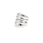 Layered ring with striped design