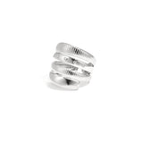Layered ring with striped design
