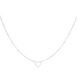 Minimalistic necklace open heart Gold Color Stainless Steel