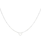 Minimalistic necklace open heart Gold Color Stainless Steel