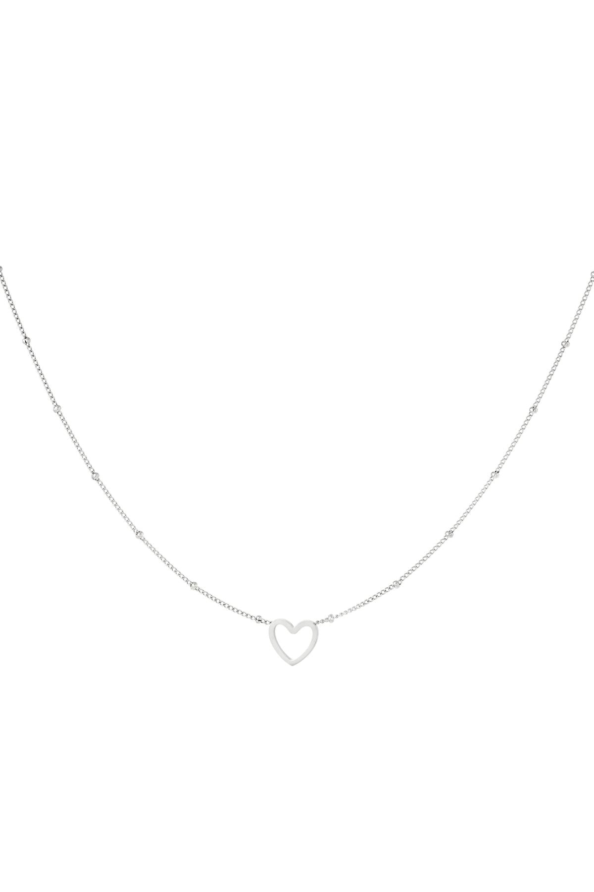 Minimalistic necklace open heart Gold Color Stainless Steel