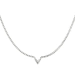 stainless steel necklace letter v 