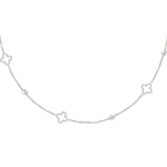 Necklace open clovers Gold Color Stainless Steel