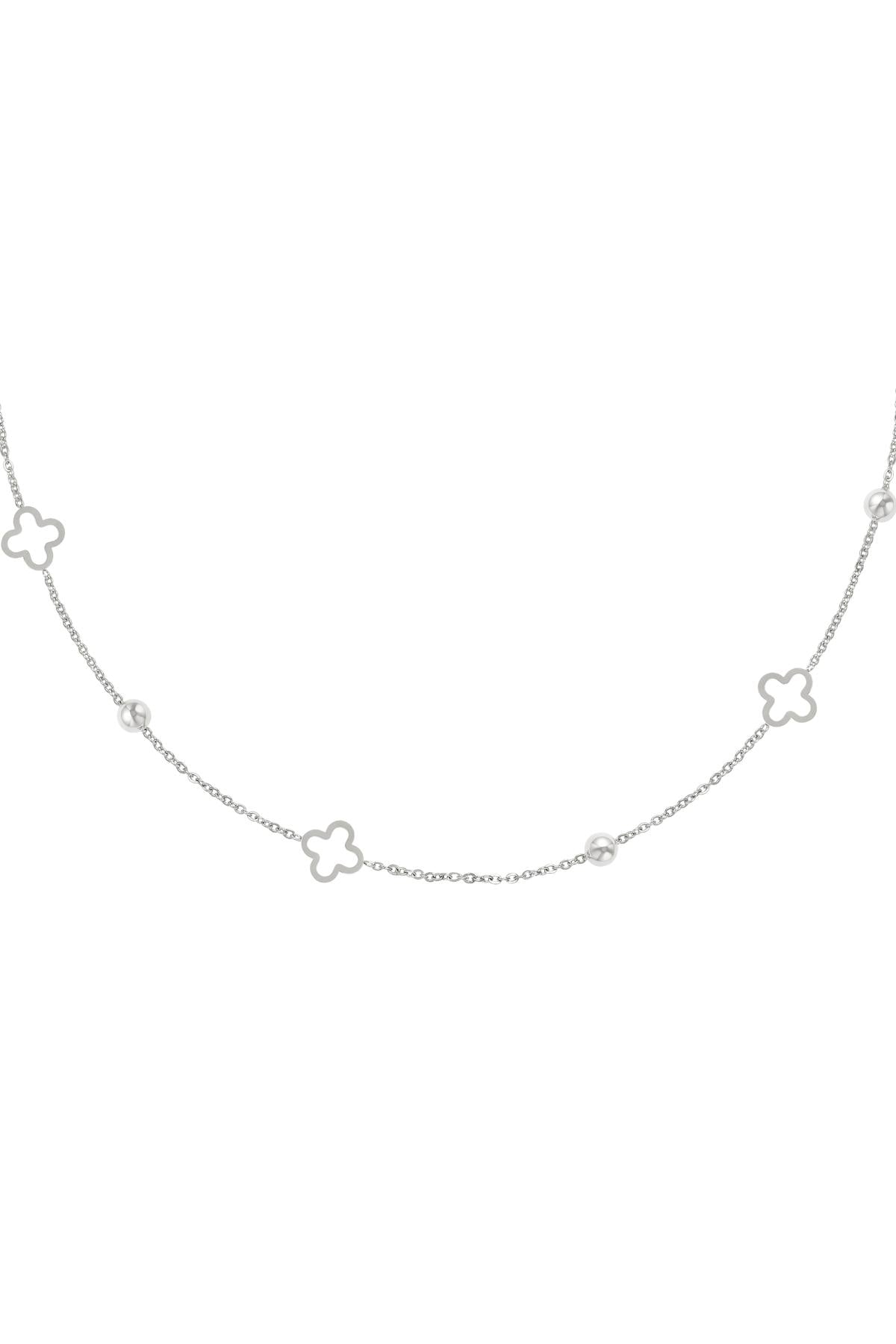 Necklace open clovers Gold Color Stainless Steel