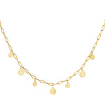 Necklace multiple smileys Gold Color Stainless Steel