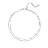 anklet double layer circles