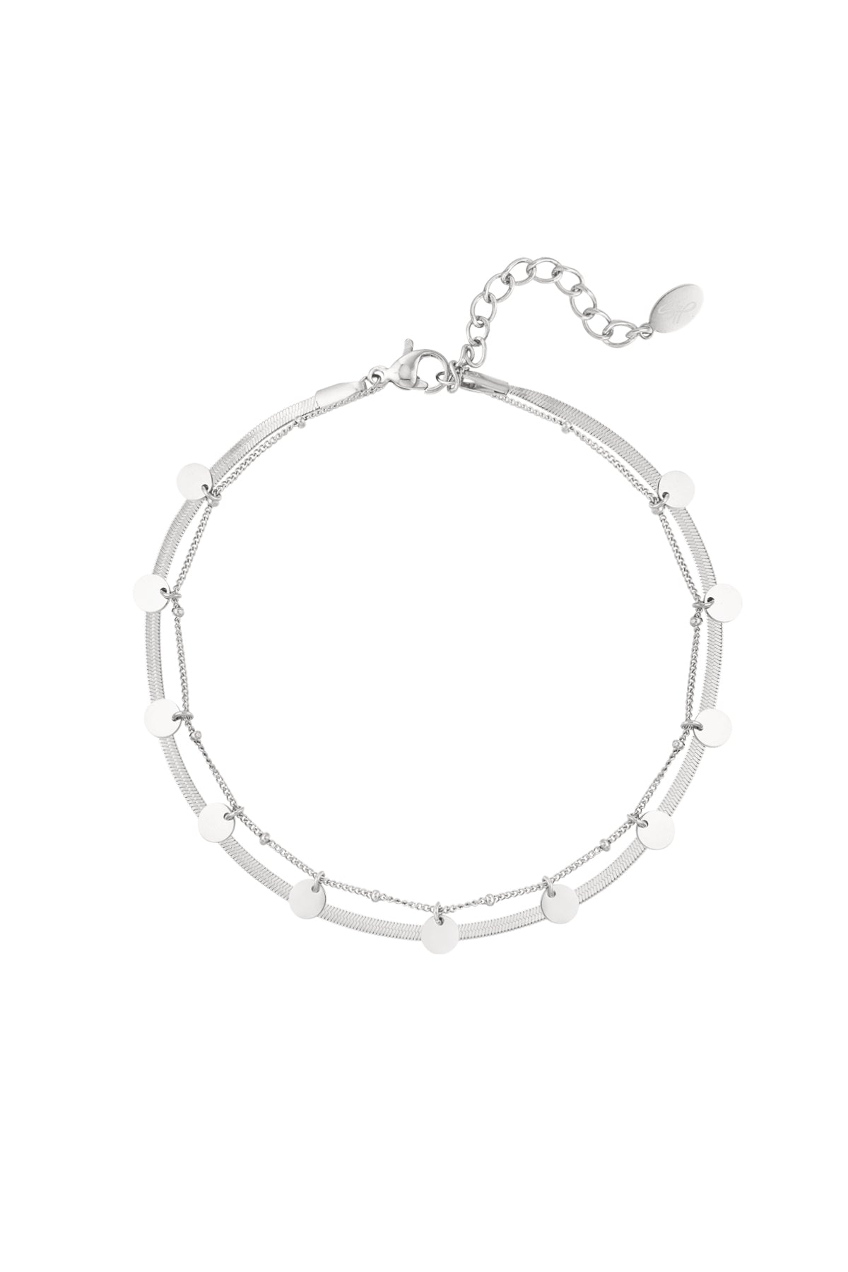 anklet double layer circles
