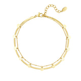 anklet double layer circles