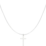 Necklace cross charm - Silver Color color