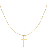 Necklace cross charm - Silver Color color