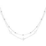 necklace double clover/balls