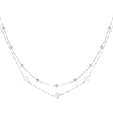 necklace double clover/balls