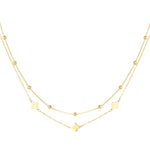 necklace double clover/balls