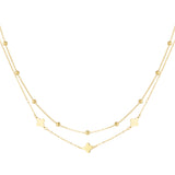 necklace double clover/balls