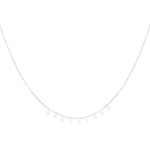Simple necklace with round pendants - Silver Color color