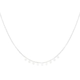 Simple necklace with round pendants - Silver Color color