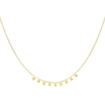 Simple necklace with round pendants - Silver Color color
