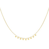 Simple necklace with round pendants - Silver Color color
