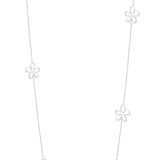 long necklace with flower charms