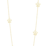 long necklace with flower charms