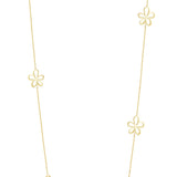long necklace with flower charms
