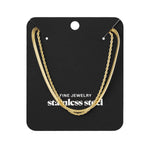 flat and chain double necklace