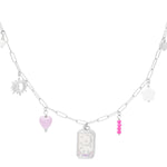 tiny moon charm necklace