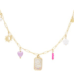 tiny moon charm necklace