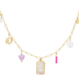tiny moon charm necklace