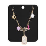tiny moon charm necklace