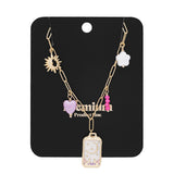 tiny moon charm necklace