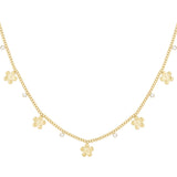 gleaming flower necklace