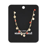 necklace mix of Gold color and red