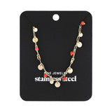 necklace mix of Gold color and red