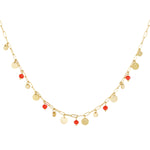 necklace mix of Gold color and red