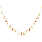 necklace mix of Gold color and red
