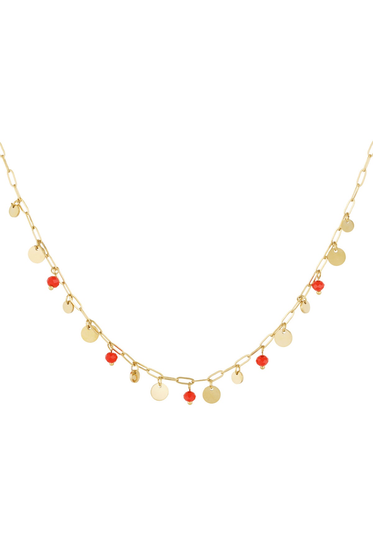 necklace mix of Gold color and red