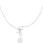sleeping rose charm necklace