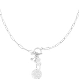 sleeping rose charm necklace