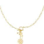 sleeping rose charm necklace