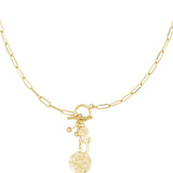 sleeping rose charm necklace