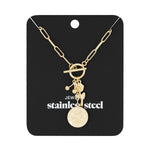 sleeping rose charm necklace