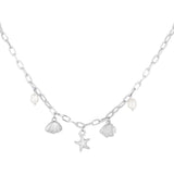 short necklace with beach charms