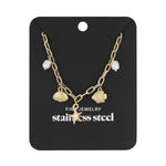 short necklace with beach charms