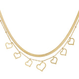 chunky heart necklace